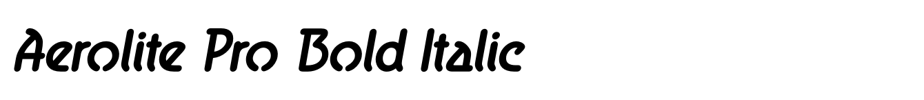 Aerolite Pro Bold Italic